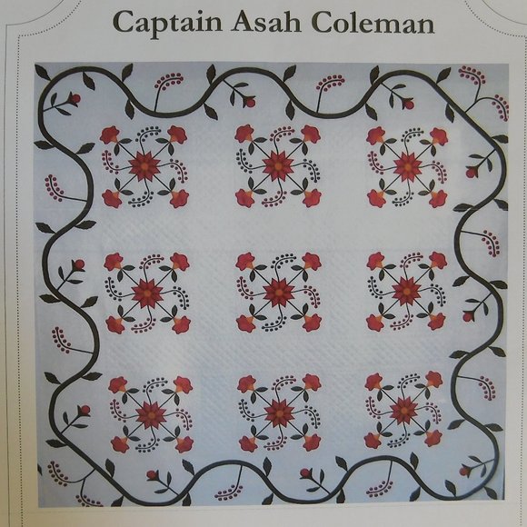 NIP Gardens of a King Traditional Primitives applique quilt pattern & templates - Picture 12 of 13